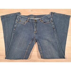 Michael Kors Womens Medium Wash‎ Bootcut Jeans Rhinestone Logo Size 8